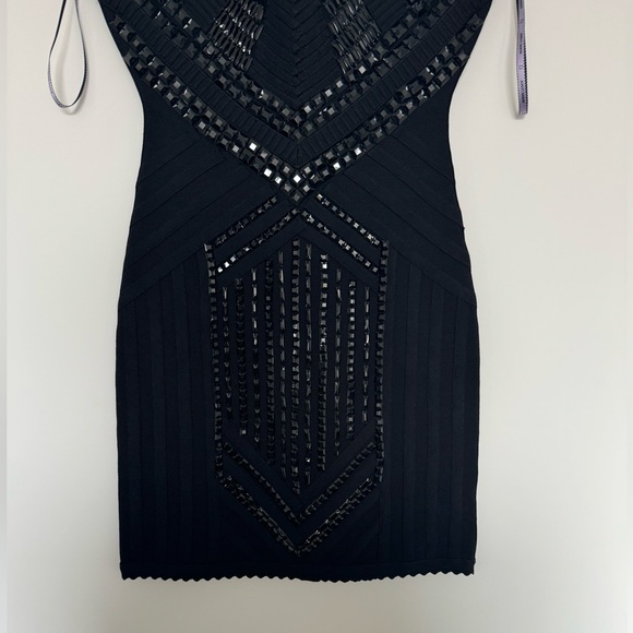 Herve Leger Black Beaded/Studded/Sequin Bandage Dress, size Small NWOT - Picture 3 of 8